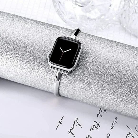 NEW Luxury Adjustable Diamond Steel Bracelet band For Apple Watch - Silver - Picture 4 of 8